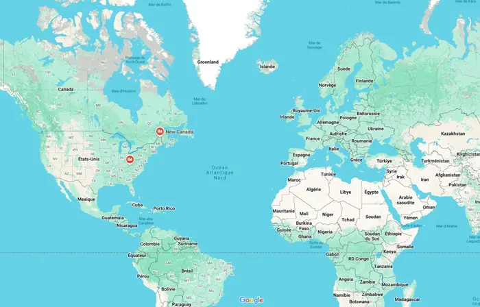 IPTV Canada Contact Map